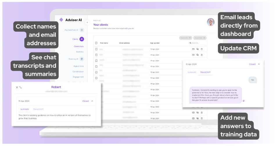 Adviser AI dashboard
