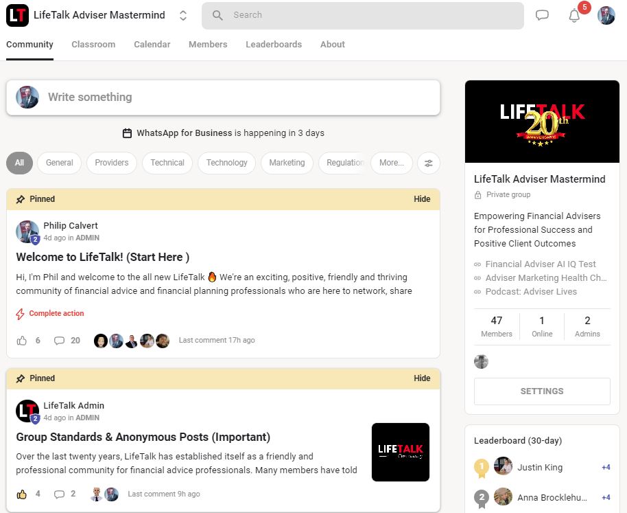Online Support for IFAs and Financial Planners